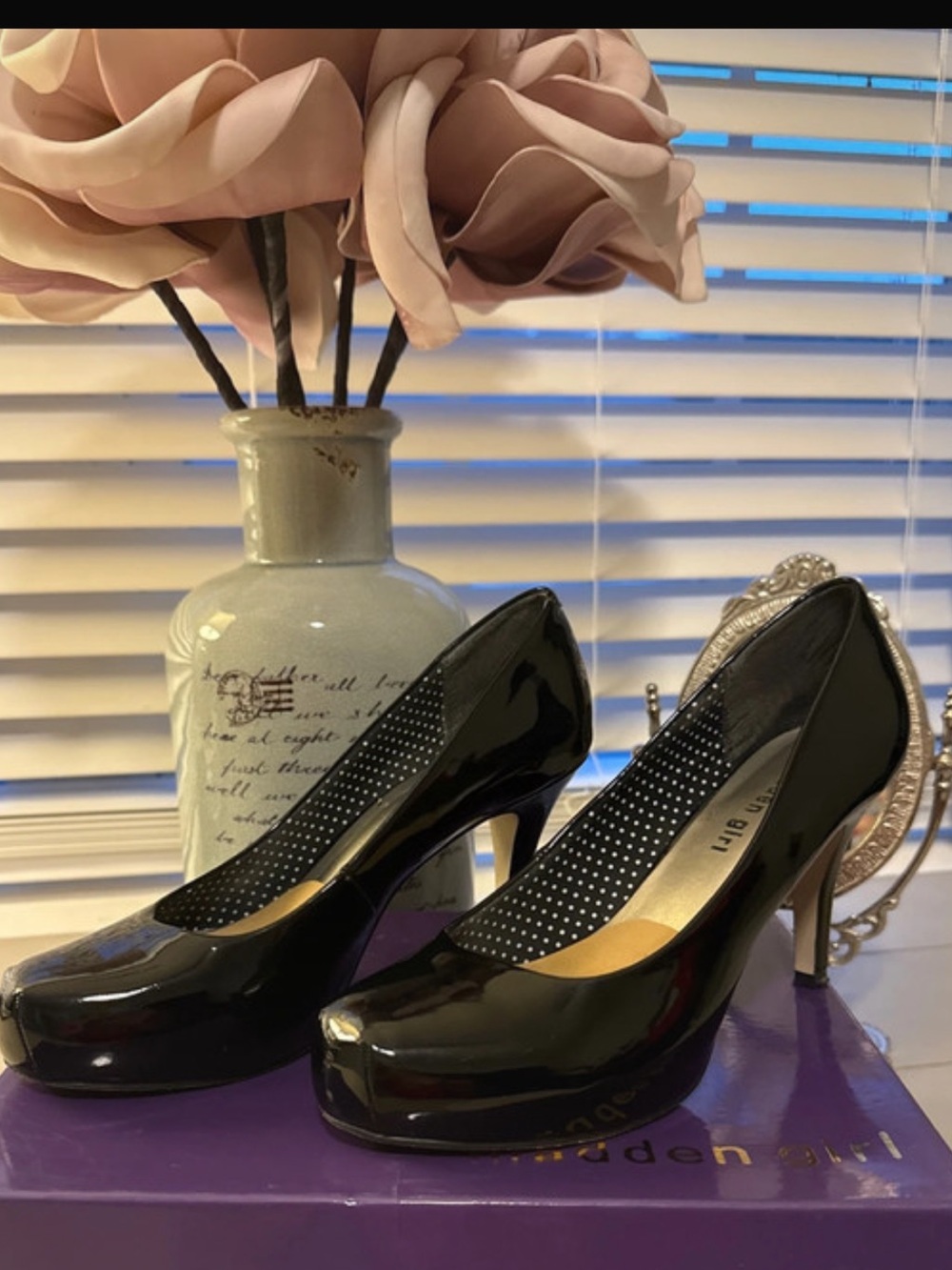 Madden Girl Classic Black Patent High Heel Pumps - Women